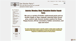 Desktop Screenshot of getshutterparts.com