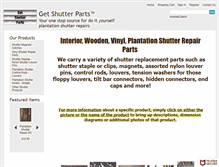 Tablet Screenshot of getshutterparts.com